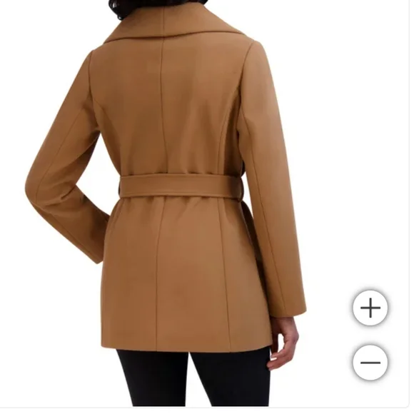 Tahari Ladies' Faux Wool Wrap Coat, nwt - Picture 3 of 7